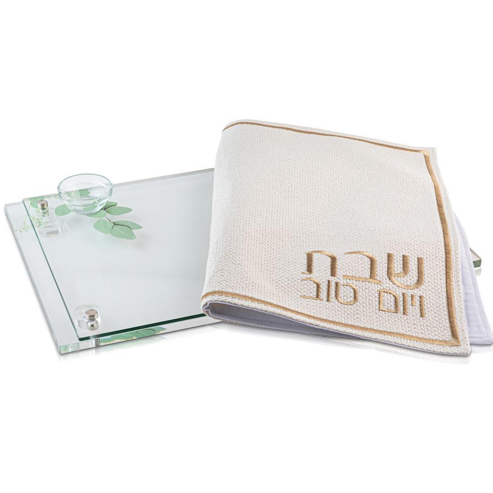 Lucite Challah Board - Leaf - Elegant Linen