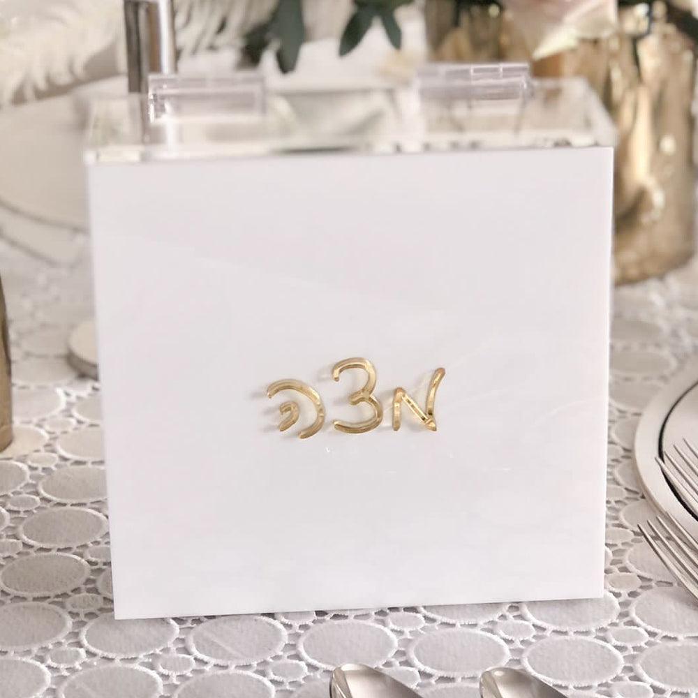 Lucite Matzah Box - Elegant Linen