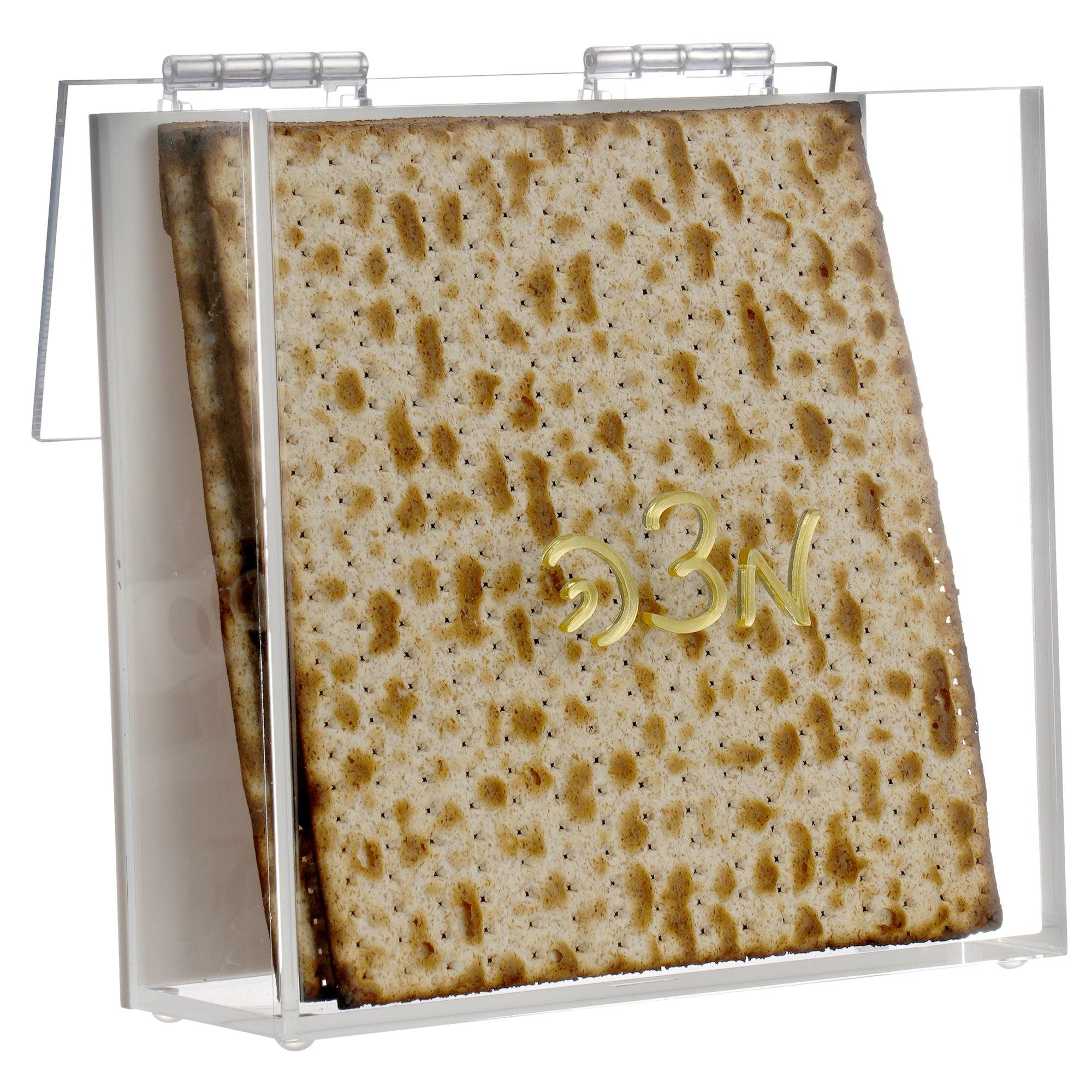 Lucite Matzah Box - Elegant Linen