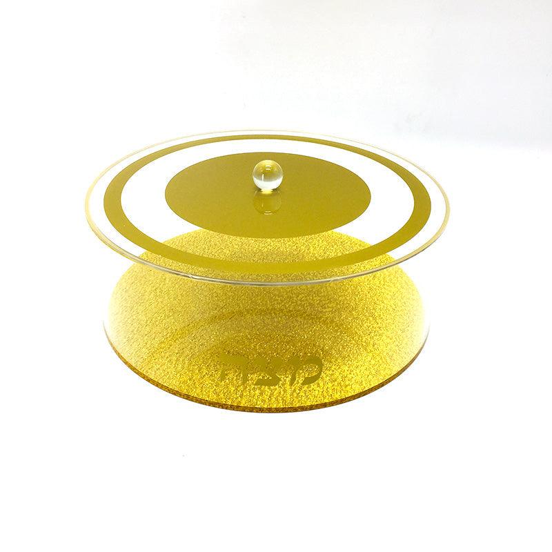 Lucite Matzah Box Gold Classic Design - Elegant Linen
