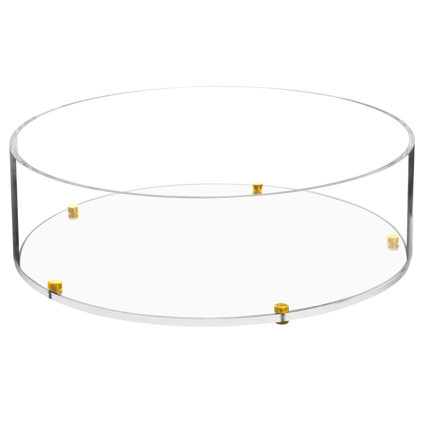 Lucite Matzah Box with White Leatherette Cover and Knot Handle - Elegant Linen