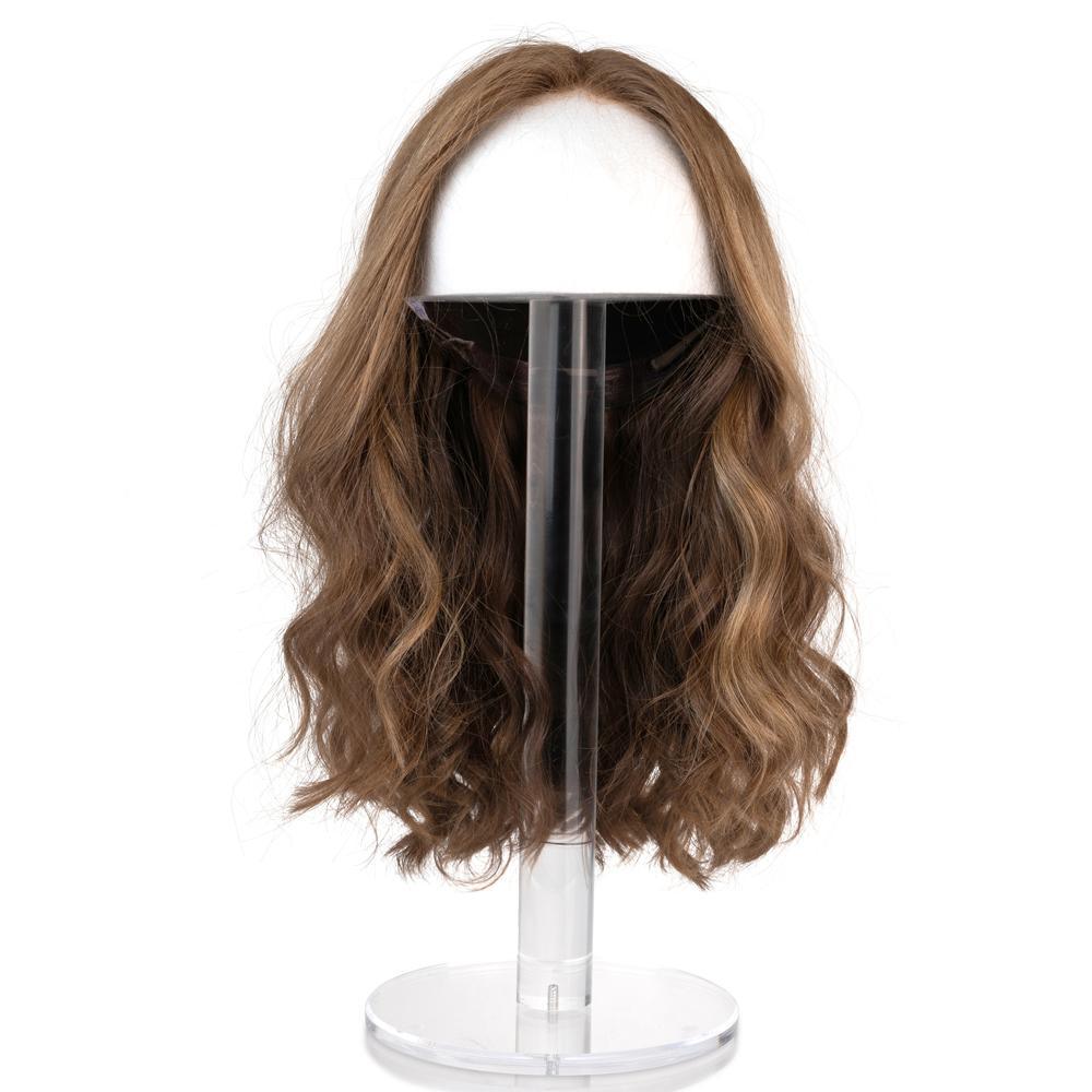 Lucite Wig Head - Elegant Linen