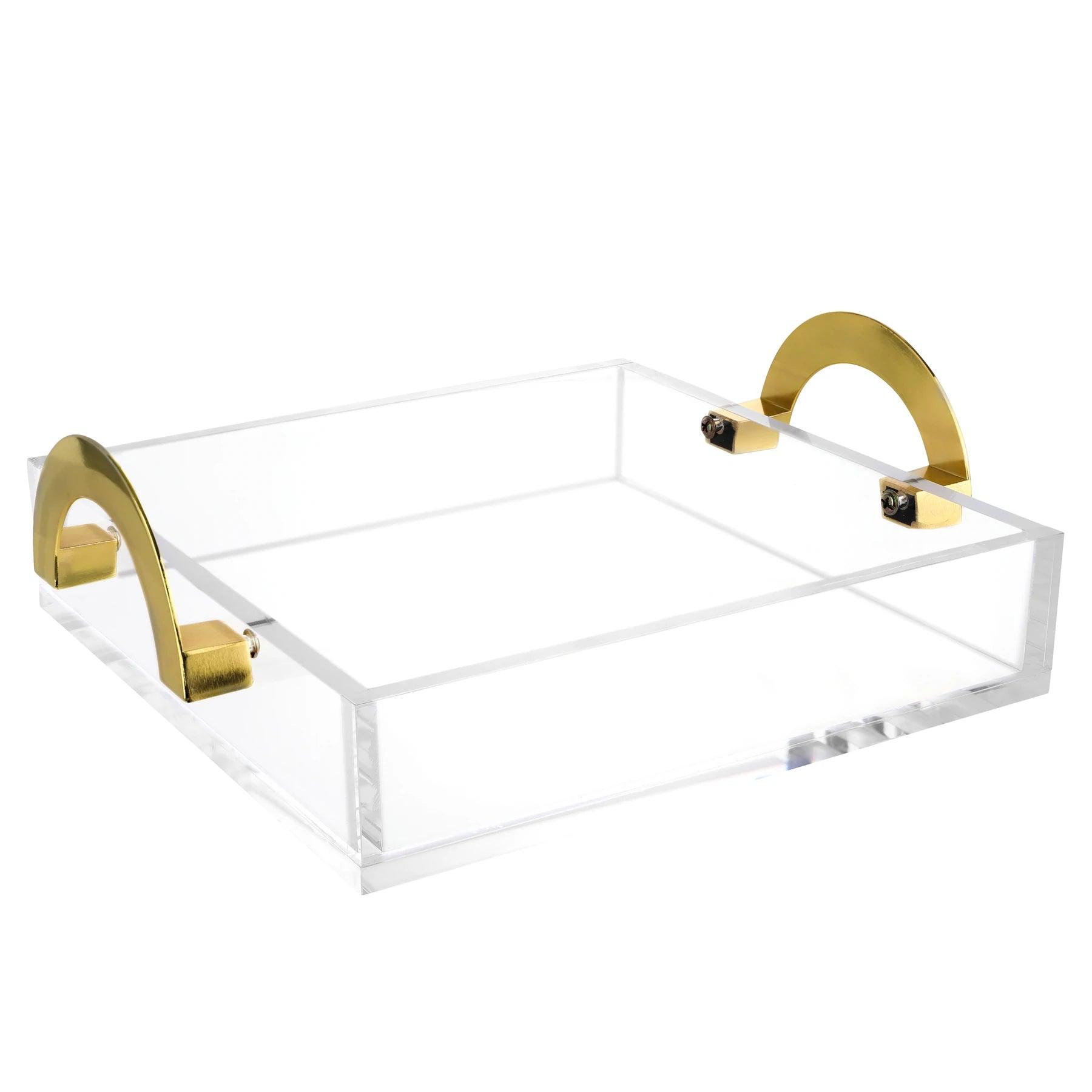 Luxe Square Tray - Elegant Linen