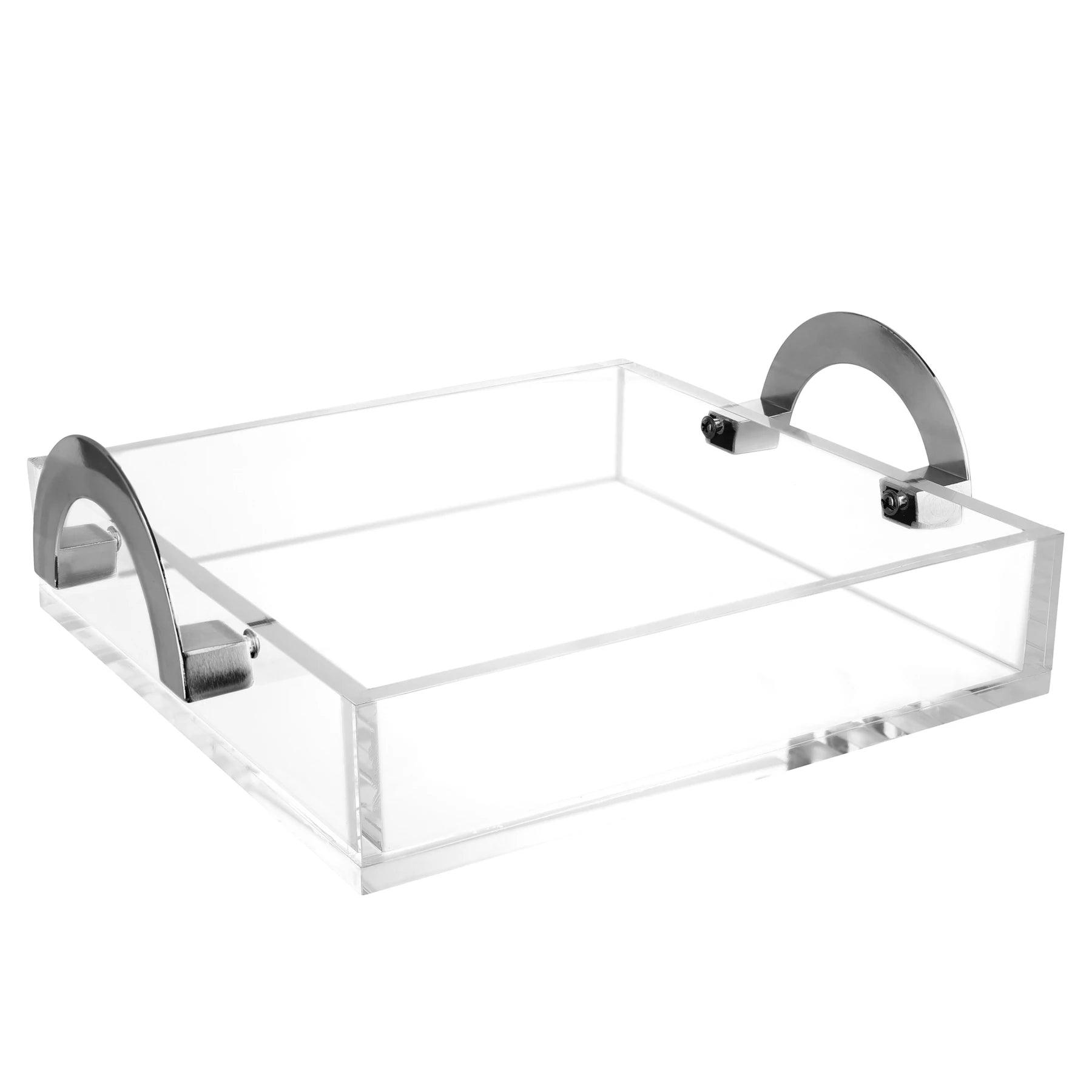 Luxe Square Tray - Elegant Linen