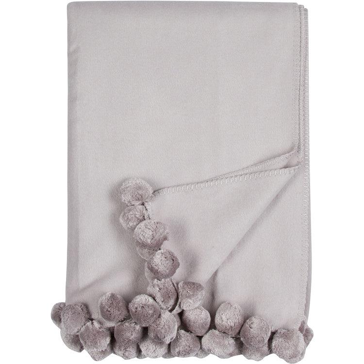 Luxxe Pom Pom Throw - Elegant Linen