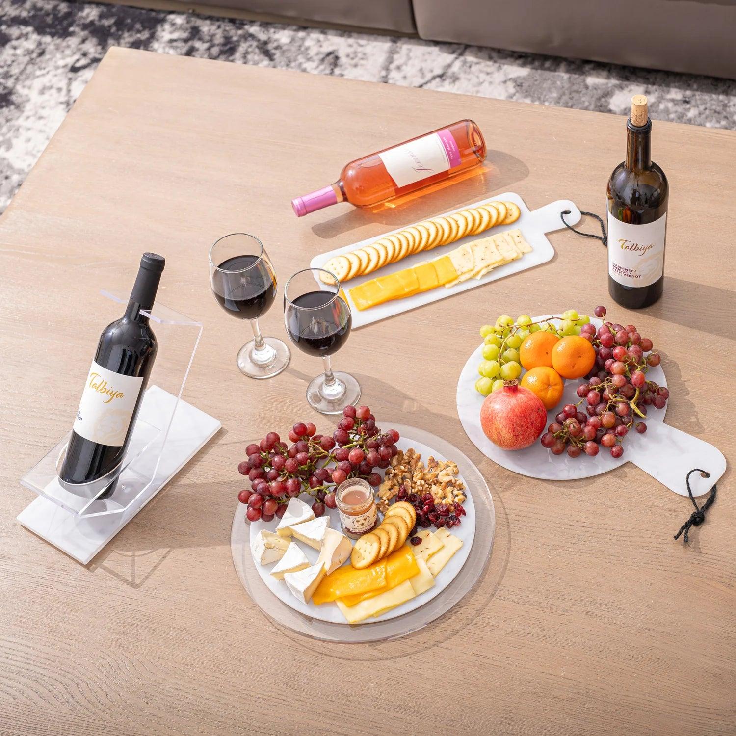 Marble Wine Stand - Elegant Linen
