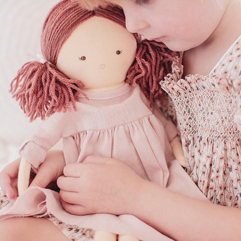 Matilda 45cm Doll - Pink - Elegant Linen