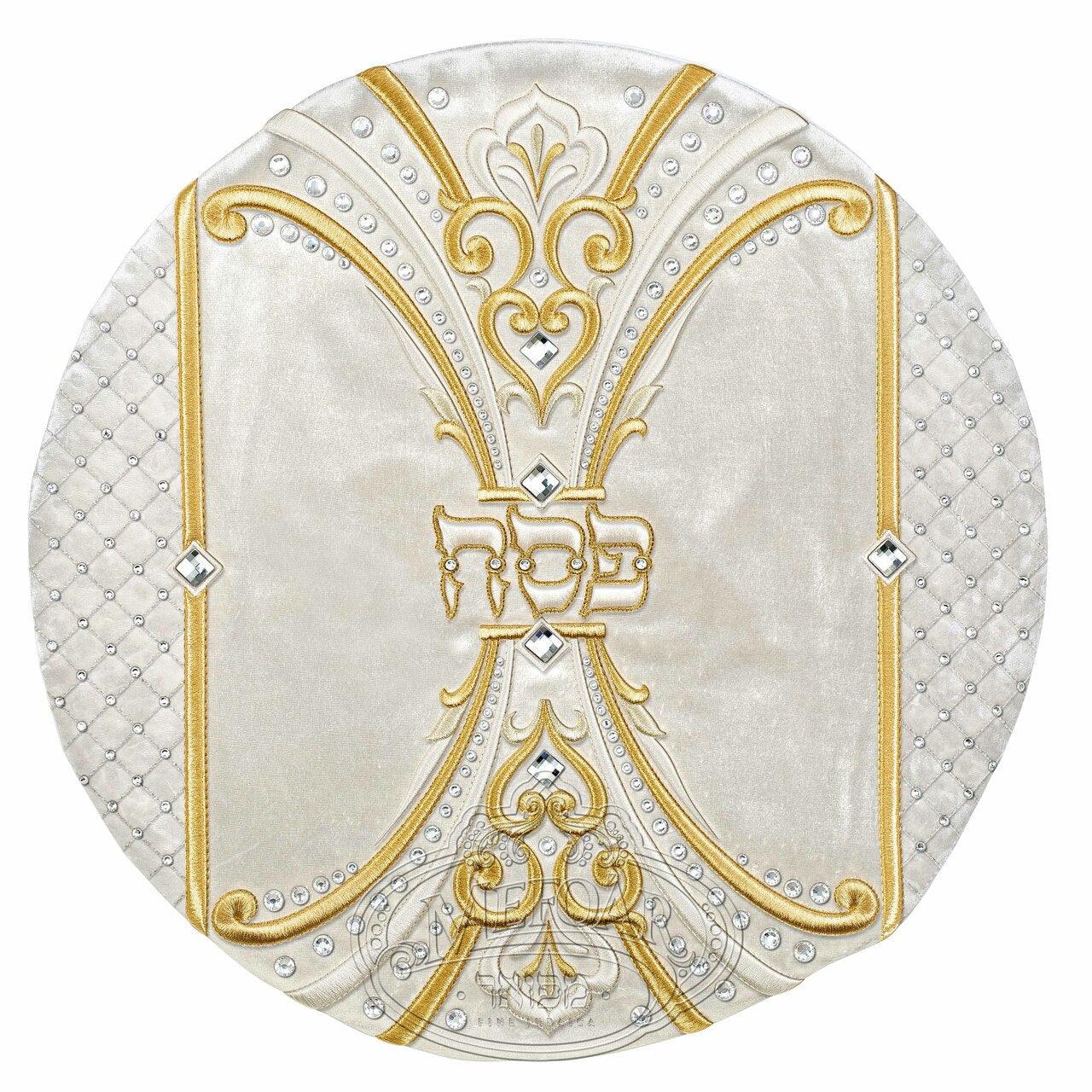 Matza Cover Royaume Gold Collection - Elegant Linen