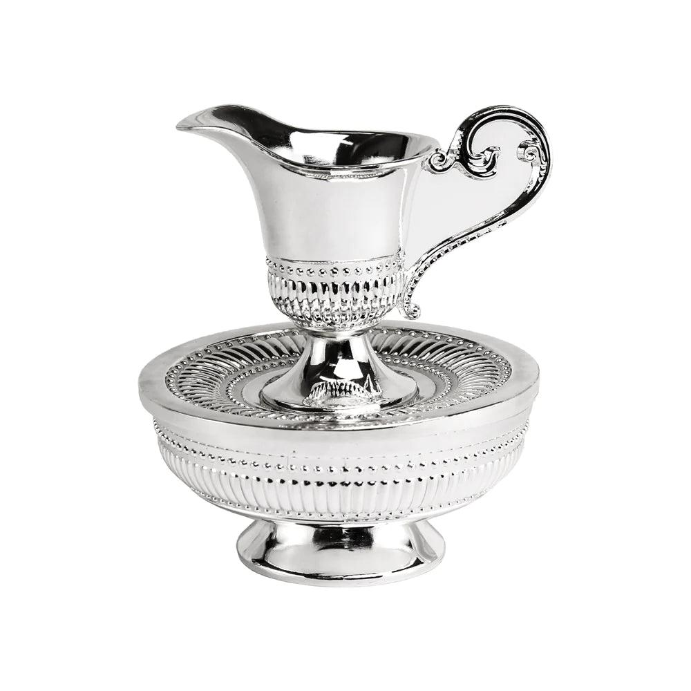 Mayim Achronim Set Silver plated Beaded Design - Elegant Linen