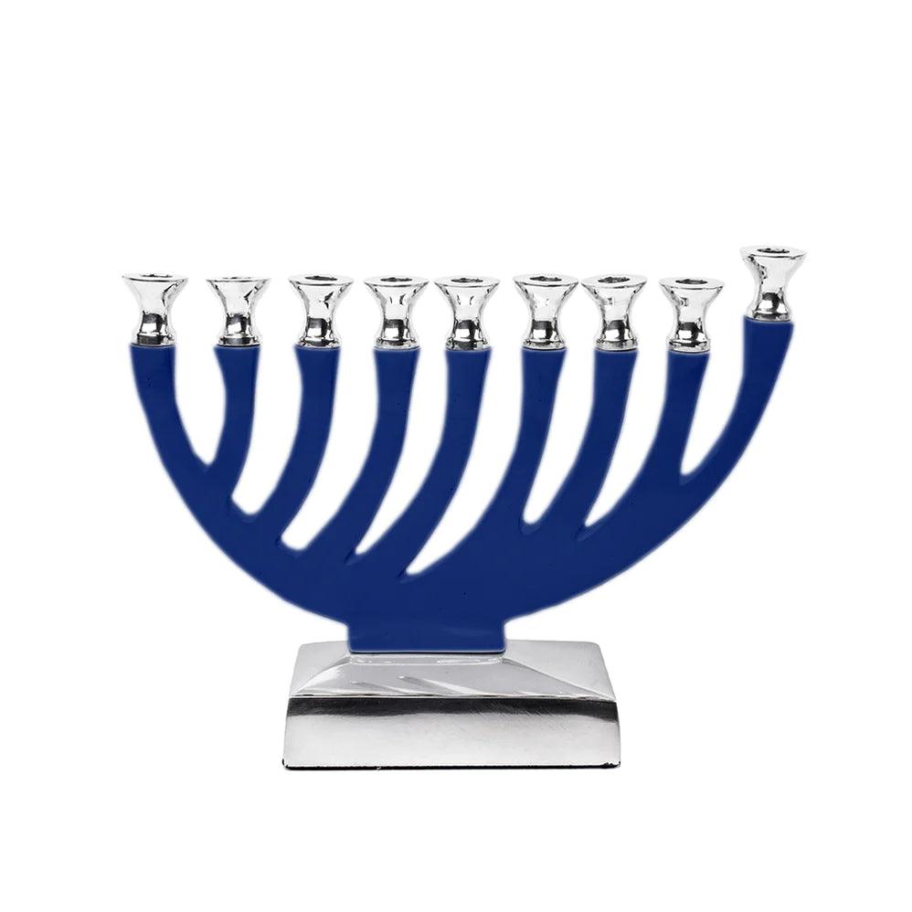 Metal Candle Menorah Polished - Elegant Linen