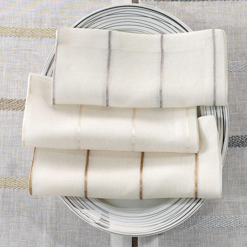 Metallic Thread Napkin - Elegant Linen