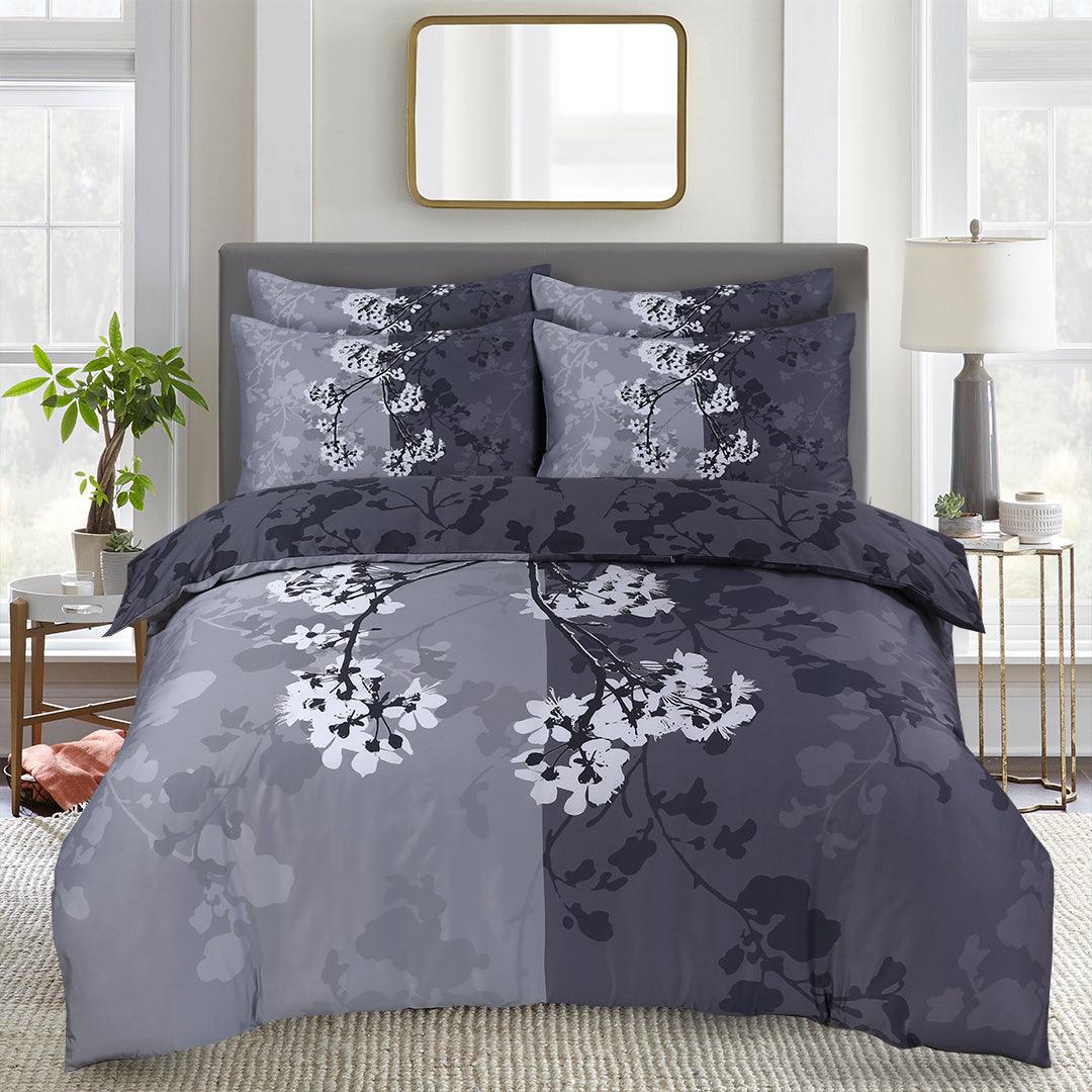 Midnight Shadow 4 Piece Bedding Set - Elegant Linen