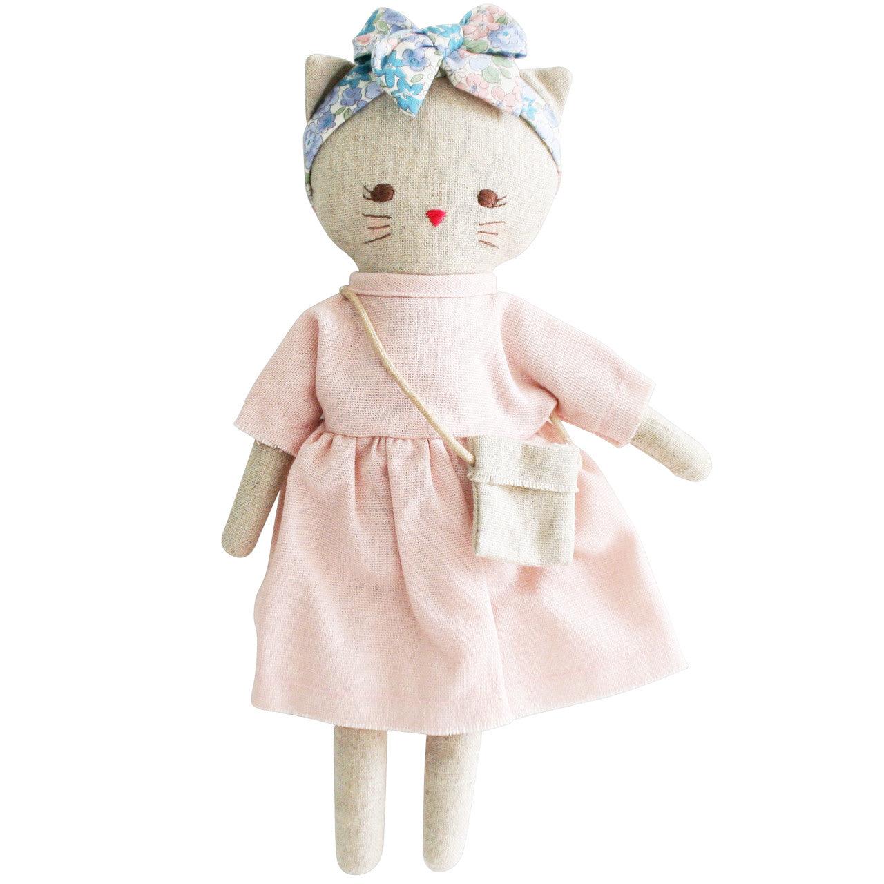 Mini Lilly Kitty 26cm Pink Linen - Elegant Linen