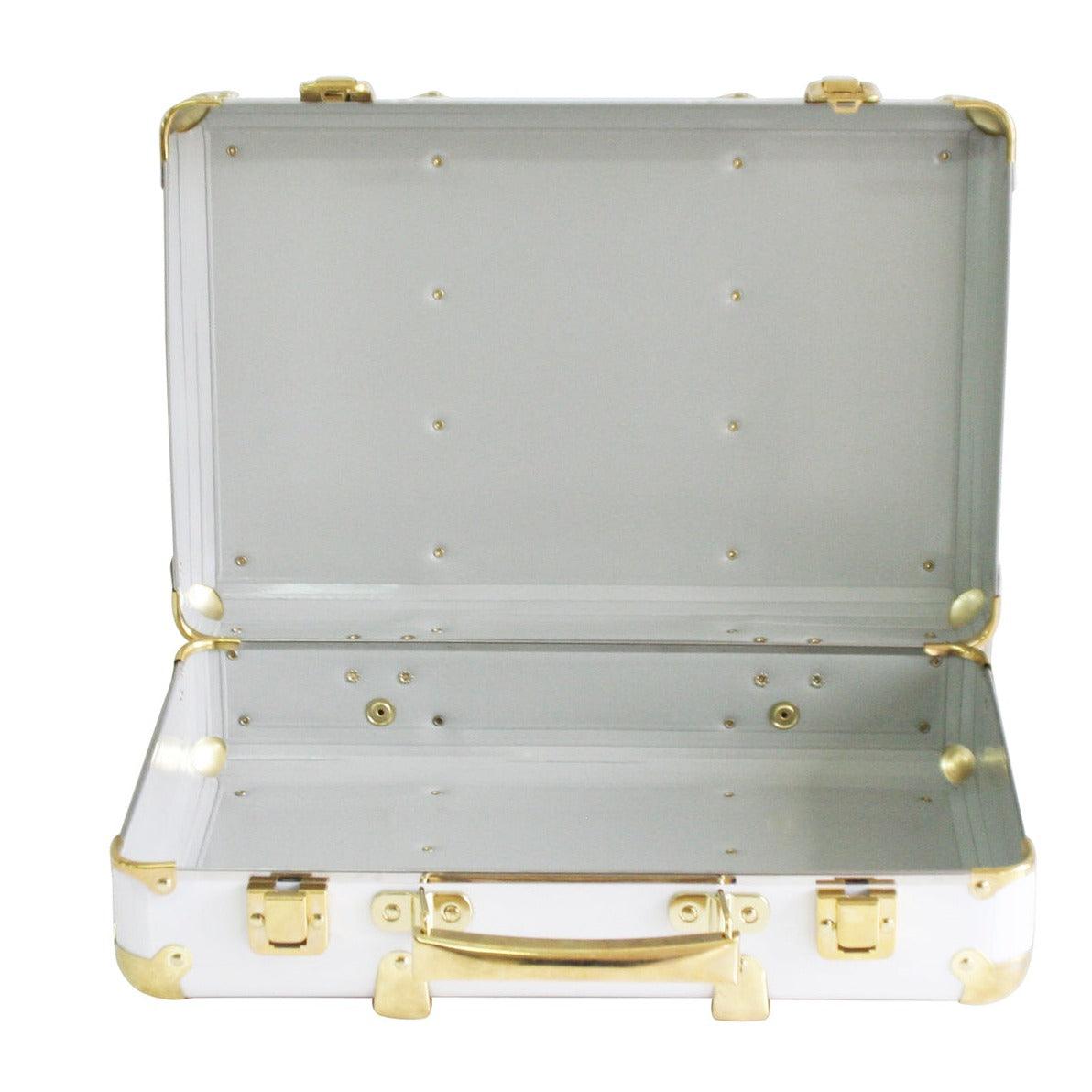 Mini Vintage Brief Case - White - Elegant Linen
