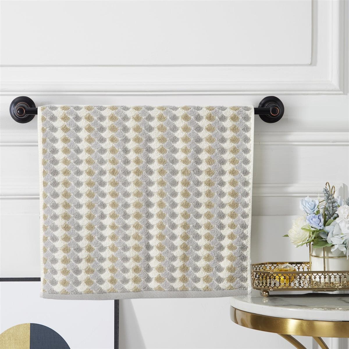 Mirage Taupe Hand Towel - Elegant Linen