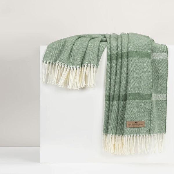 Montauk Stripe Herringbone Throw - Elegant Linen