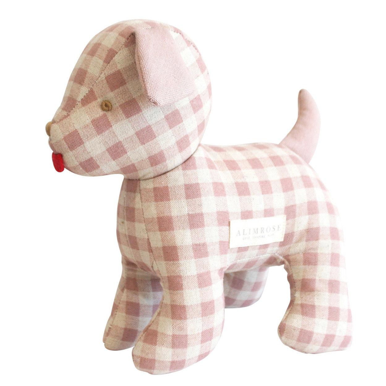 Musical Puppy Rose Check Linen - Elegant Linen