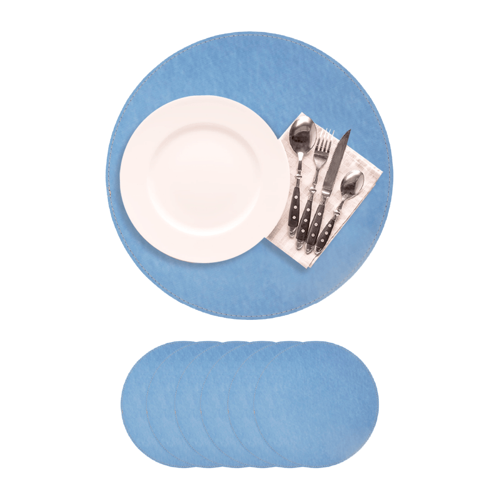 Novotela Vinyl Round Placemat - Elegant Linen