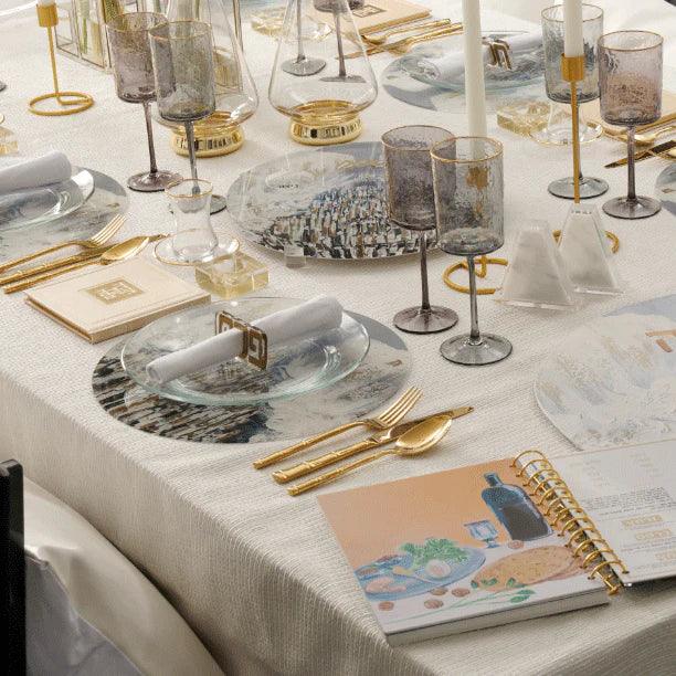Painted Pesach Chargers (Style 2) - Elegant Linen