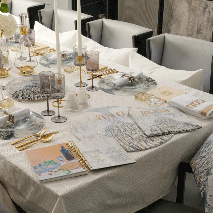 Painted Pesach Set - Elegant Linen