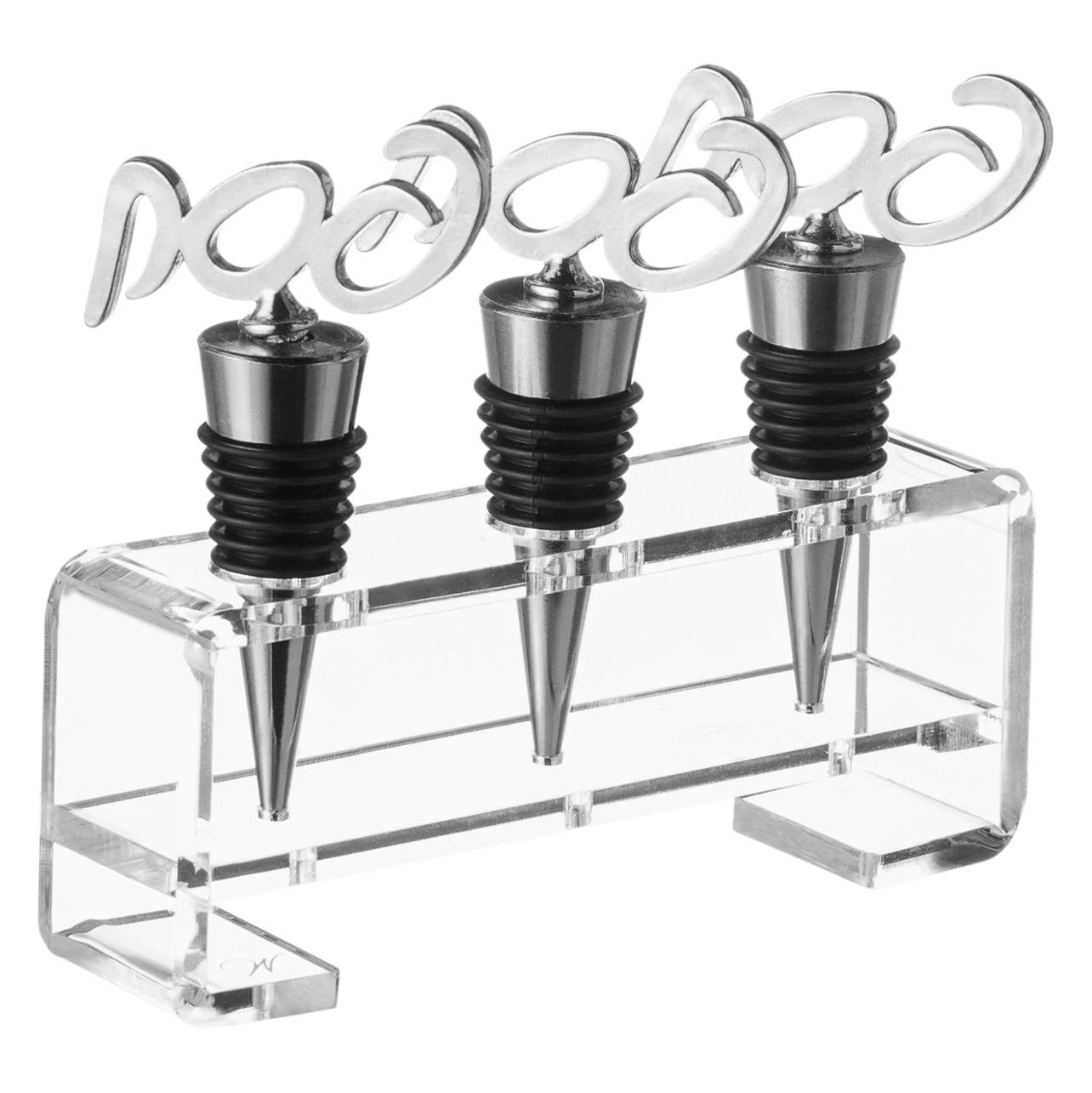 Pesach Wine Stopper Set - Elegant Linen