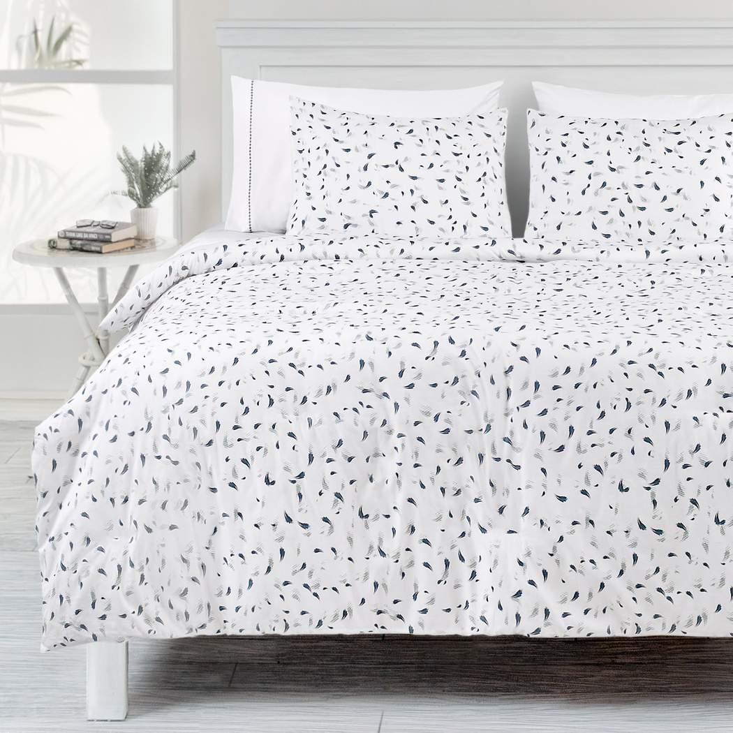 Piumino Percale 4 Piece Bedding Set - Elegant Linen