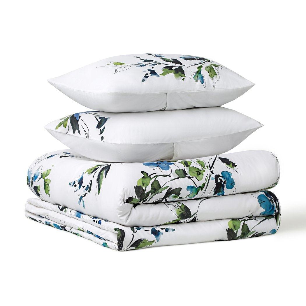 Primavera Percale 4 Piece Bedding Set - Elegant Linen