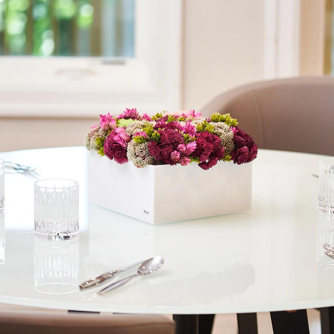 Purple Floral Vase - Elegant Linen
