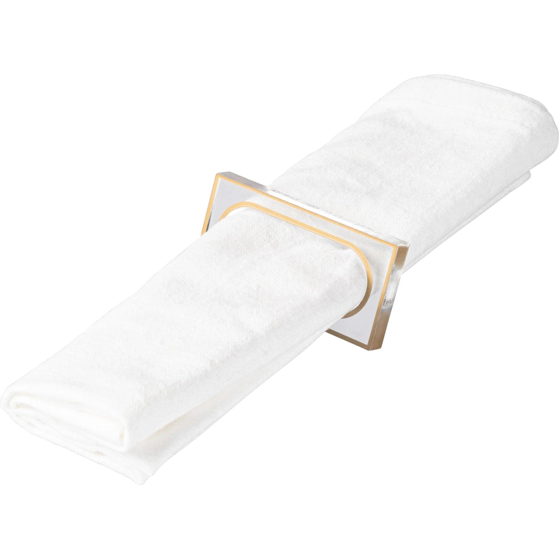 Rectangle Napkin Rings - Elegant Linen