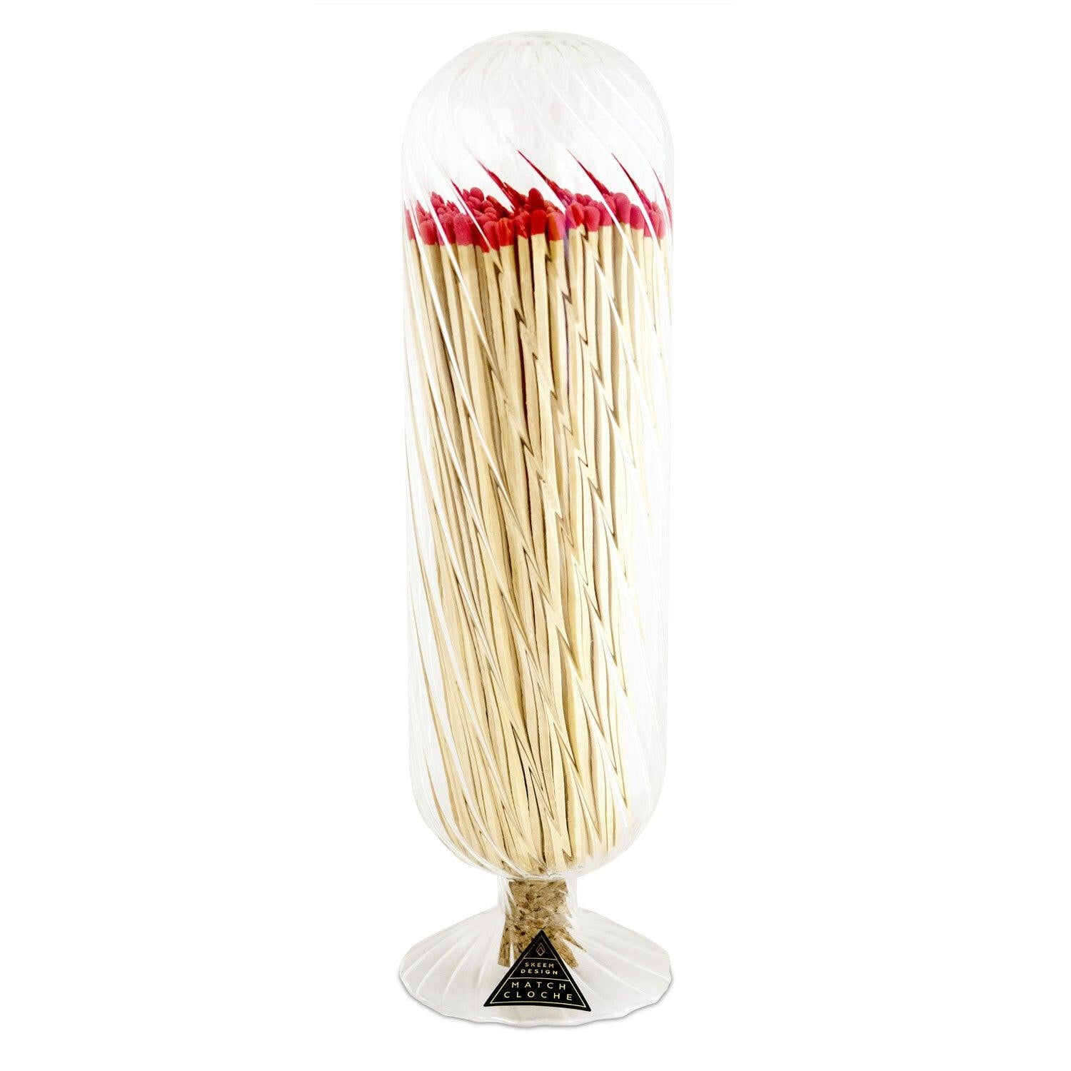 Ribbed Fireplace Match Cloche Red - Elegant Linen