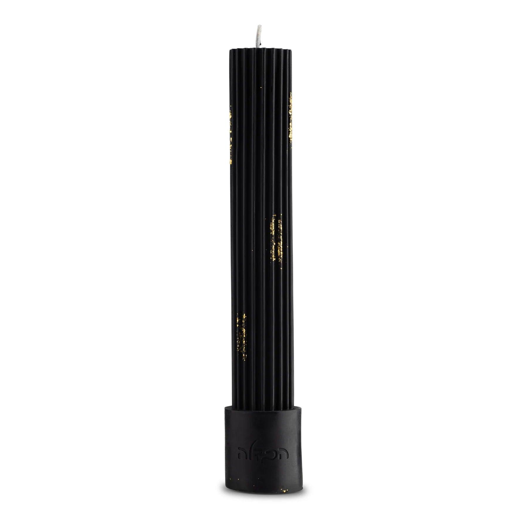 Ribbed Havdalah Candle - Elegant Linen