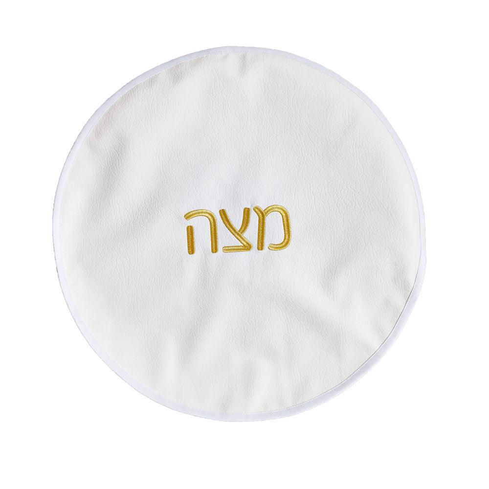 Round Matzah Holder 3 Sections Black - Elegant Linen