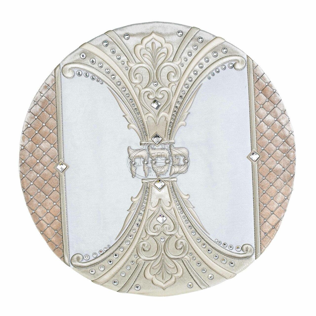 Royaume Kingdom Silver Collection Matza Cover - Elegant Linen