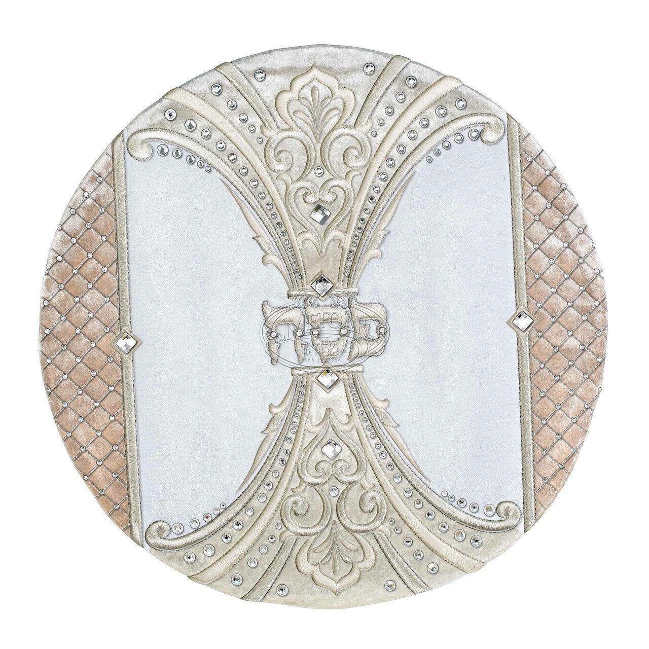 Royaume Kingdom Silver Collection Matza Cover - Elegant Linen