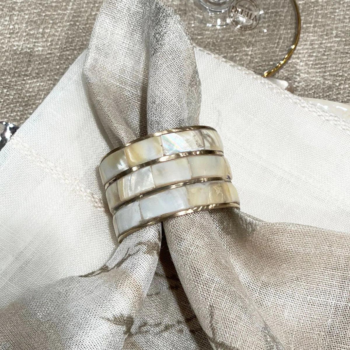 Sedef Napkin Ring - Elegant Linen