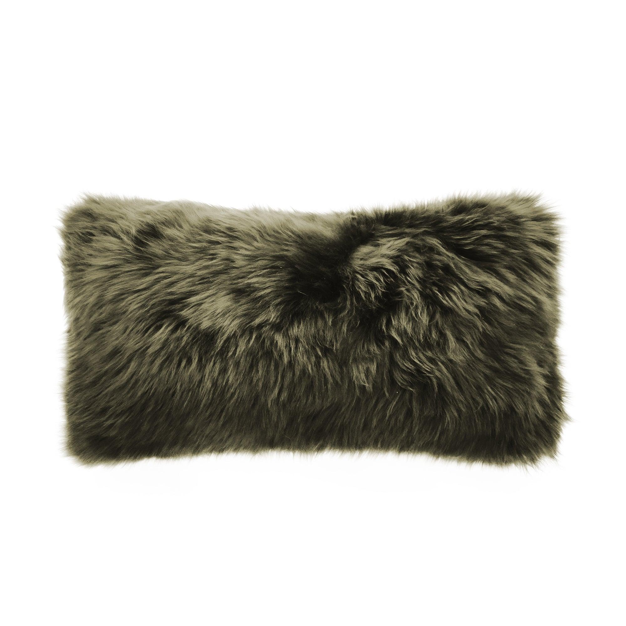 Sheepskin Decorative Pillow - Elegant Linen