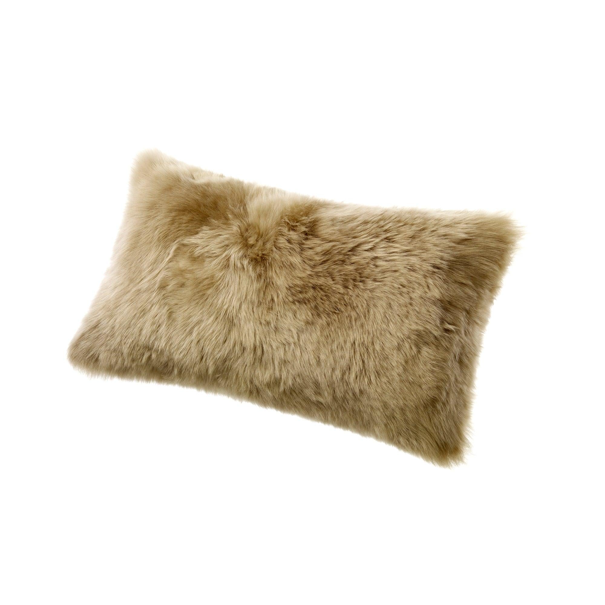 Sheepskin Decorative Pillow - Elegant Linen