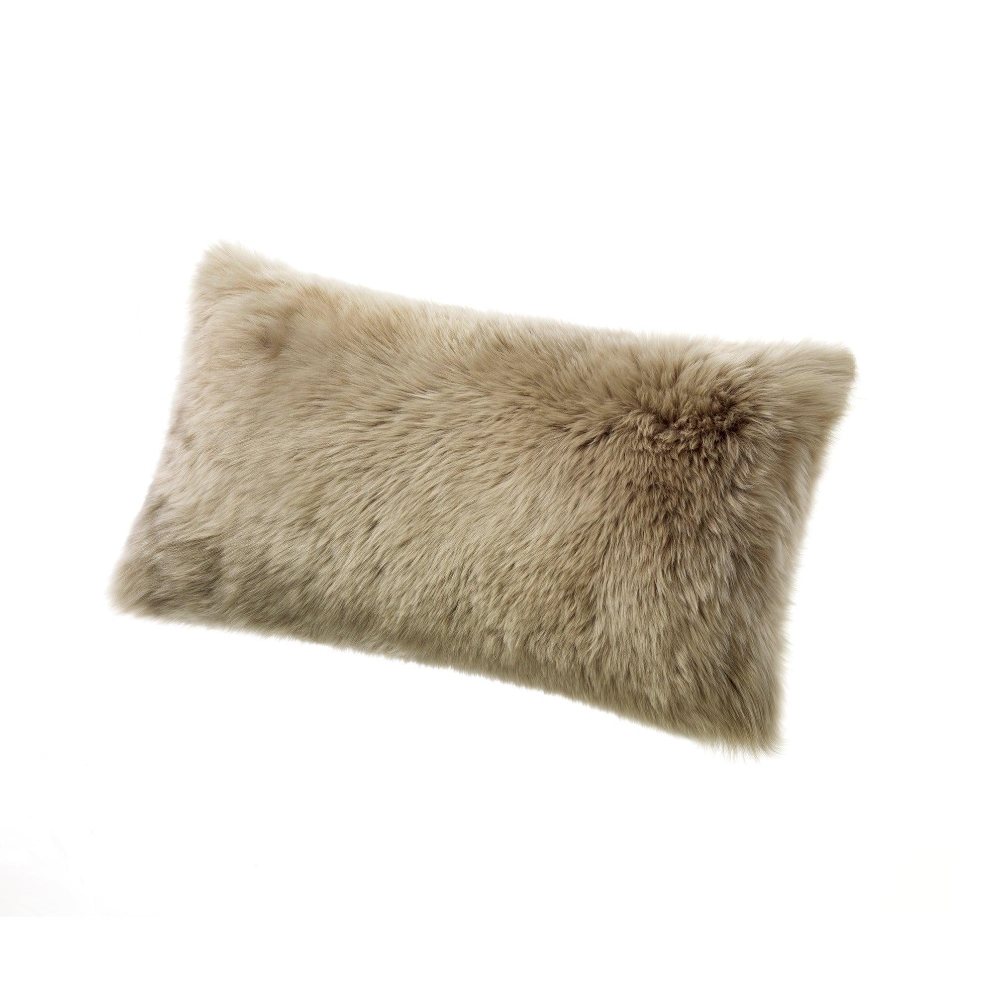Sheepskin Decorative Pillow - Elegant Linen