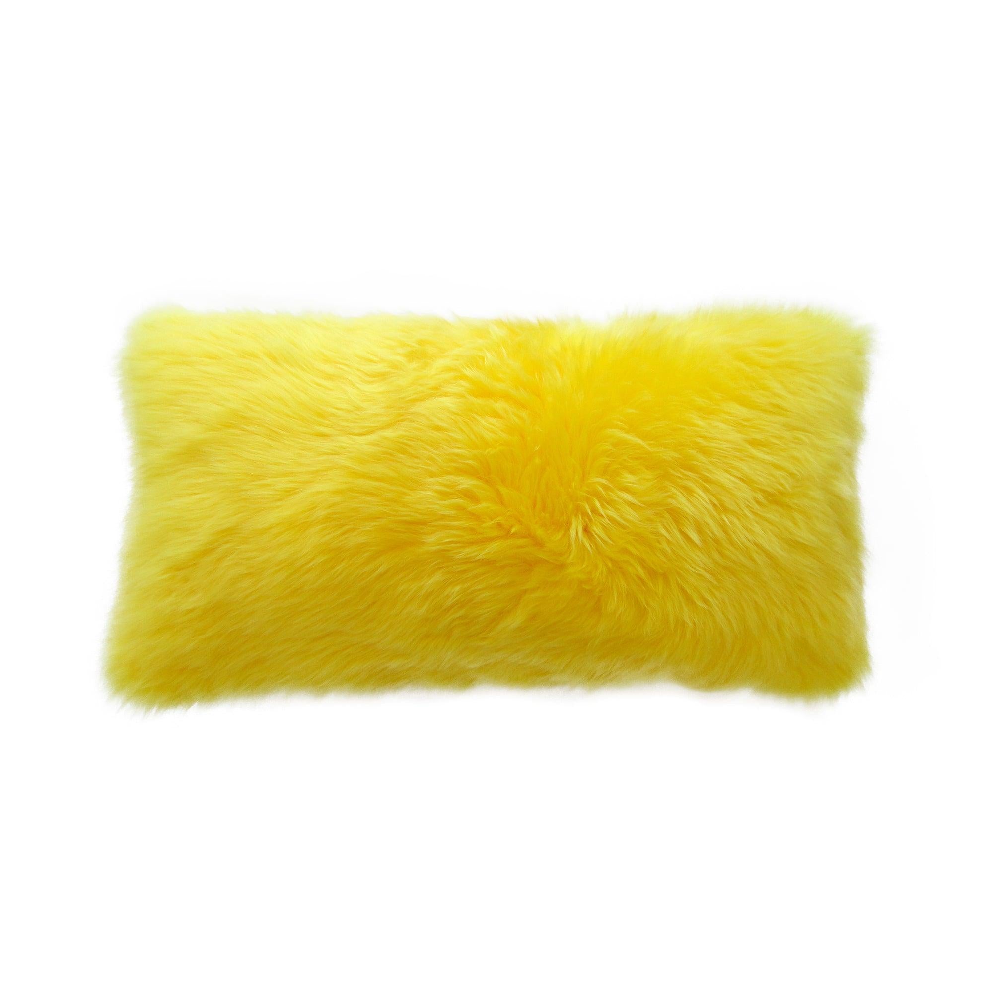 Sheepskin Decorative Pillow - Elegant Linen