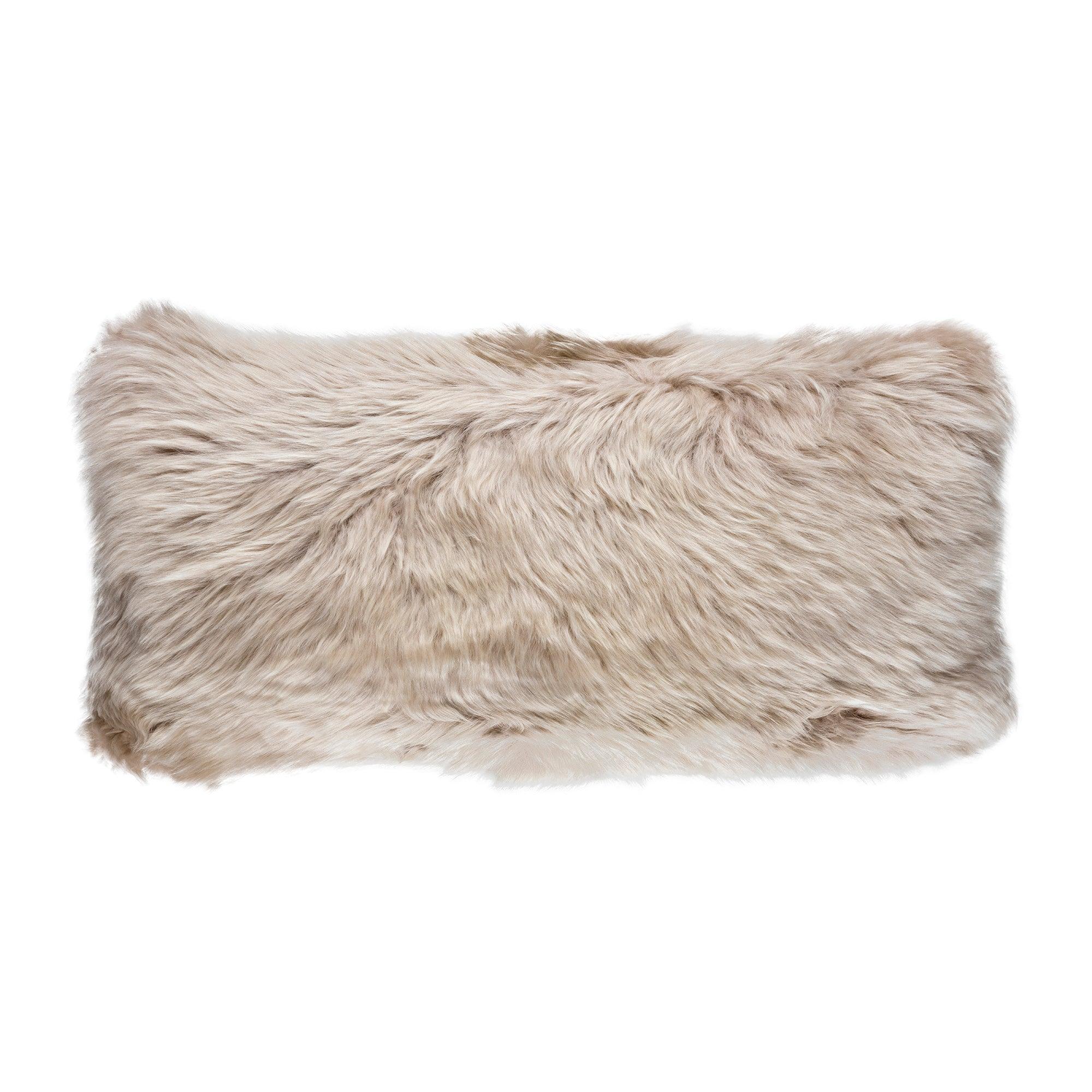 Sheepskin Decorative Pillow - Elegant Linen