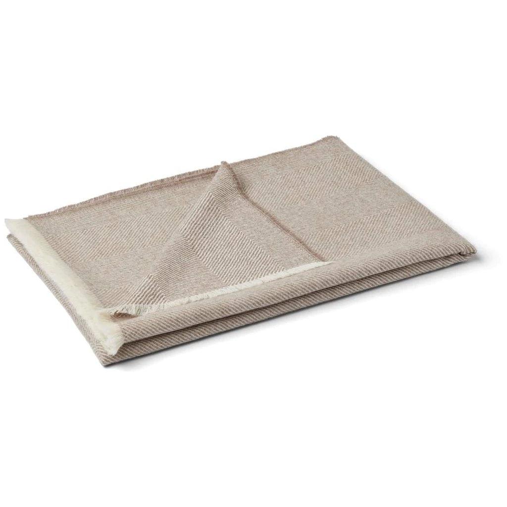 Sidsley Herringbone Throw - Elegant Linen