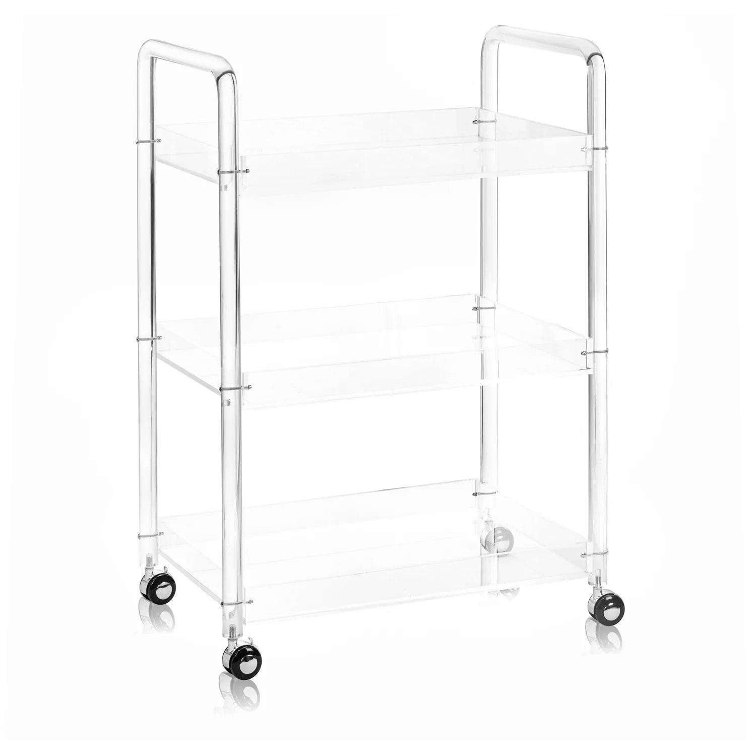 Tall Bar Cart - Elegant Linen