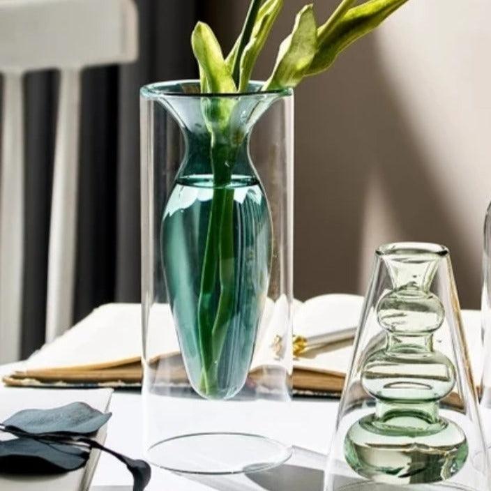 Teal Bud Vase - Elegant Linen