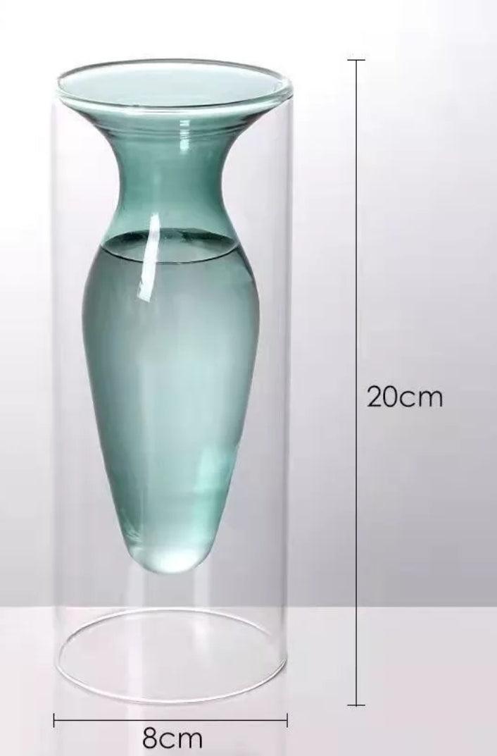 Teal Bud Vase - Elegant Linen