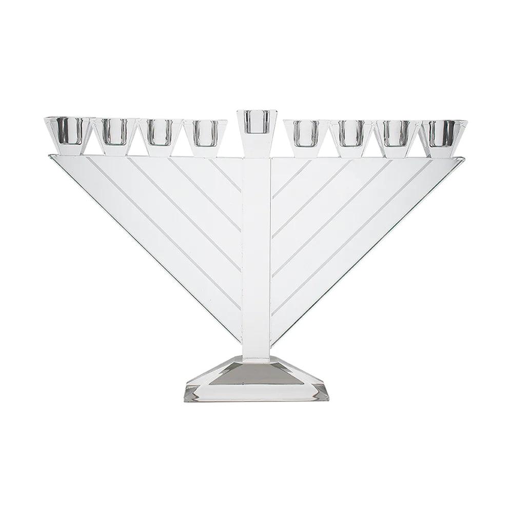 Triangular Crystal Menorah - Elegant Linen