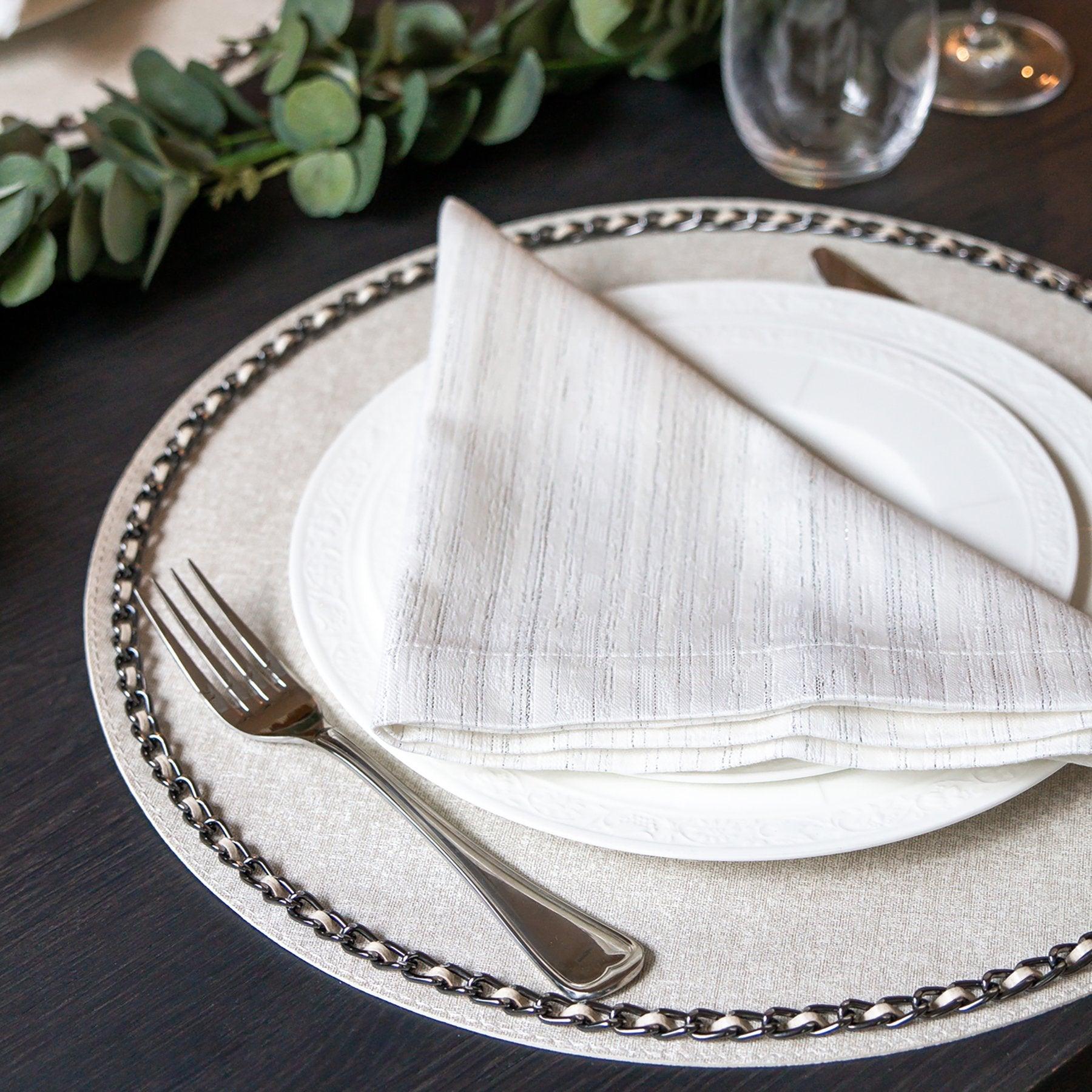 Vail Napkins, Set of 4 - Elegant Linen