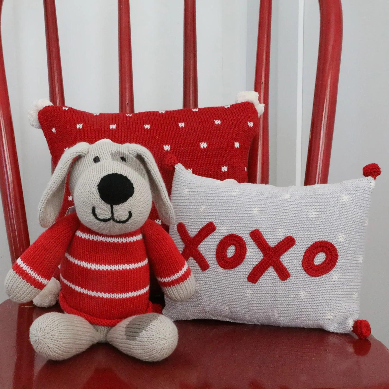 Valentine Puppy, red - Elegant Linen