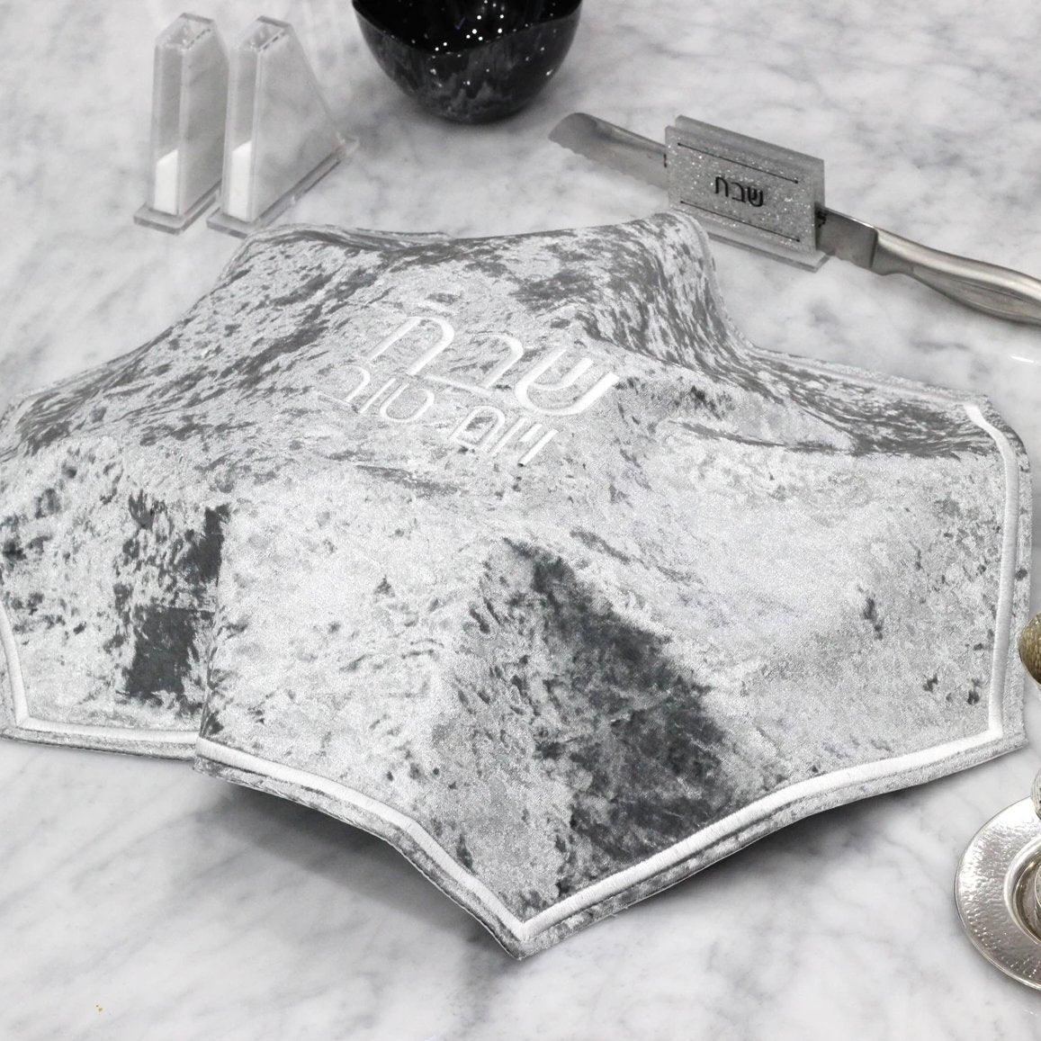 Velvet Hexagon Challah Cover - Elegant Linen