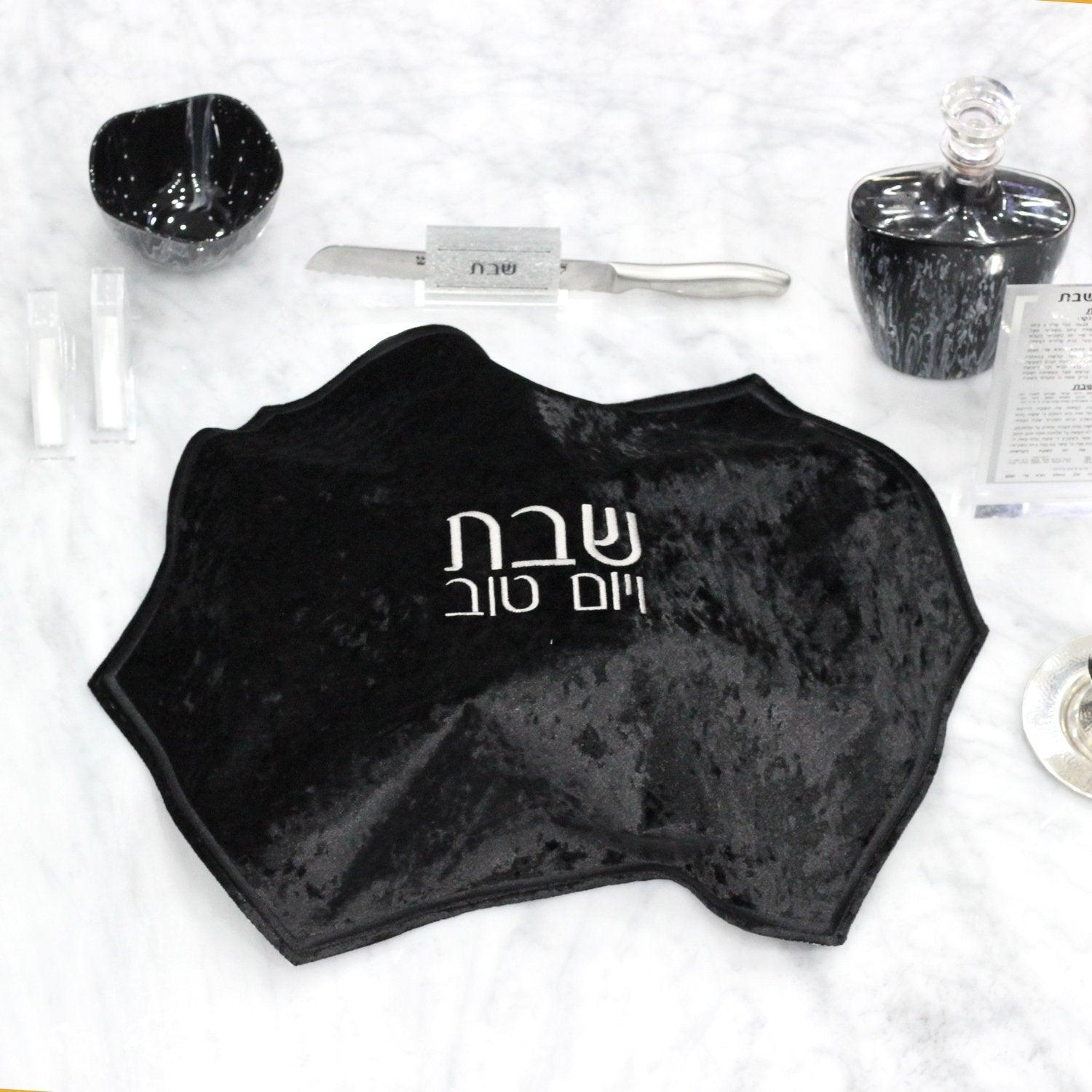 Velvet Hexagon Challah Cover - Elegant Linen