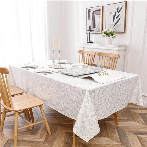 Velvet Tablecloth #1411 Silver Branch - Elegant Linen